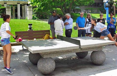 Diy outdoor ping pong table: Concrete ping pong tables are rapidly invading Toronto's parks, and it's all thanks to Dianne ...