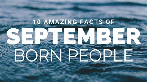 10 Amazing Facts Of September Born People Youtube