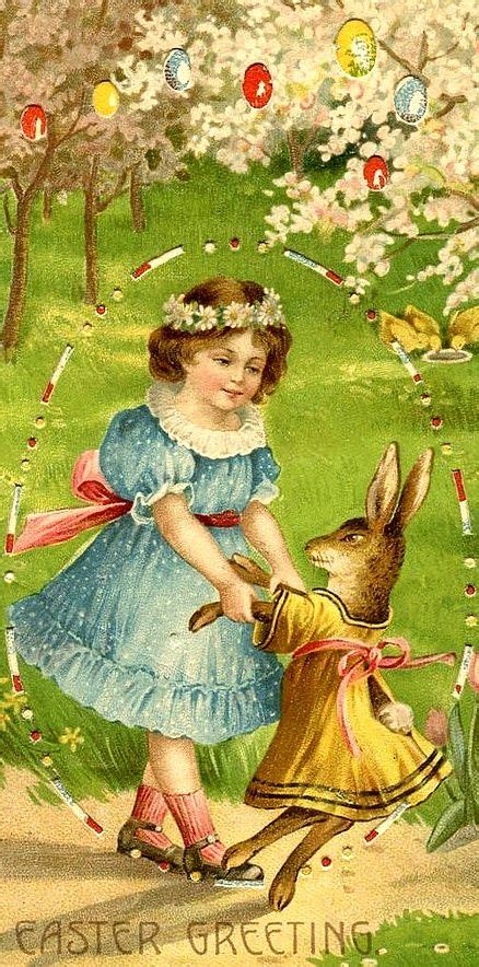 Old Easter Post Card — Easter Greetings 438×884 Vintage Easter