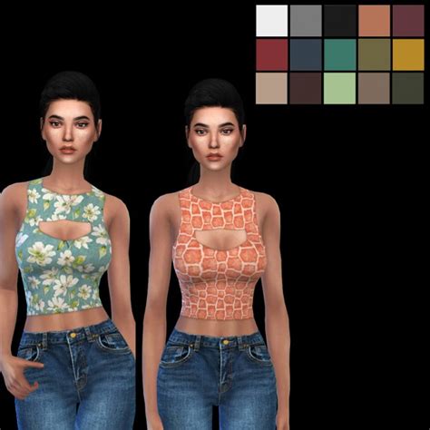 Leo 4 Sims Itsleeloo S Cutout Top 3 Recolored Sims 4 Downloads