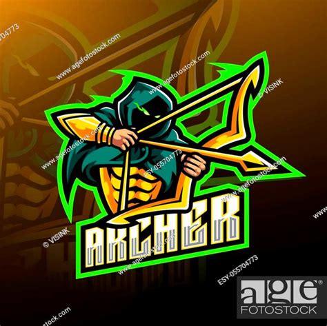 Illustration Of Archer Esport Mascot Logo Design Stock Vector Vector