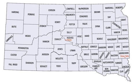 Mapa De Dakota Del Sur Online Map