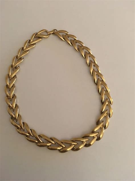 Vintage Napier Gold Tone Necklace Gem