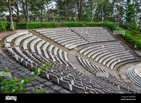 The Grandstands Of A Modern Outdoor Amphitheater A Stage For Small
