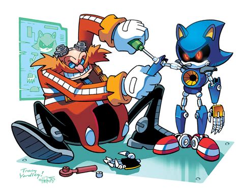 eggman and metal sonic coloring commission by herms85 on deviantart