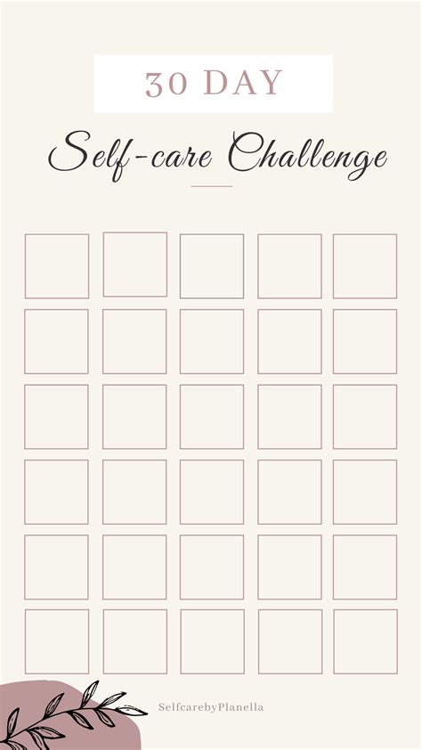 30 Day Self Care Challenge Study Planner Planner Daily Planner Pages