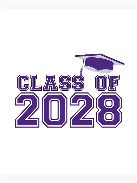 Class Of 2028 High School Graduation Congratulations Poster By