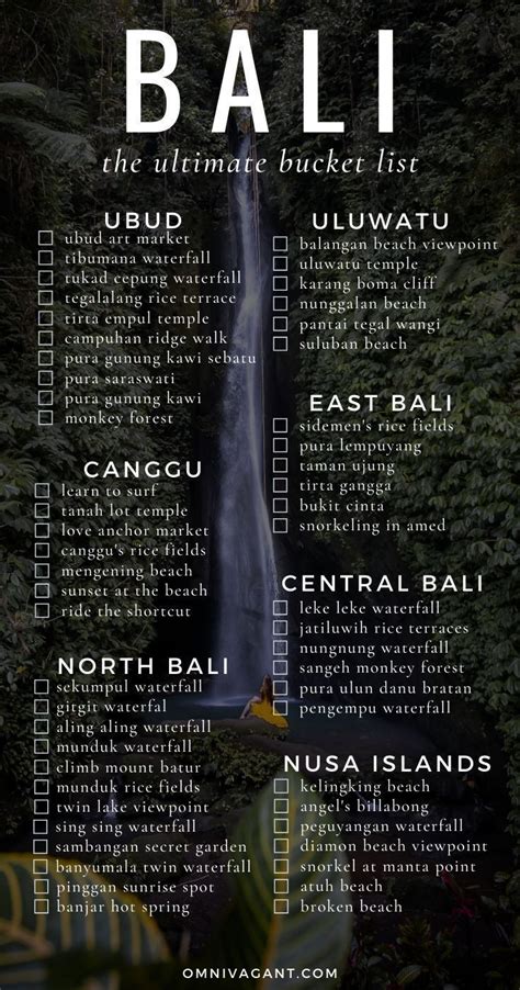 The Ultimate Bali Bucket List 80 Things To Do In Bali Bali Travel Guide Travel Guide