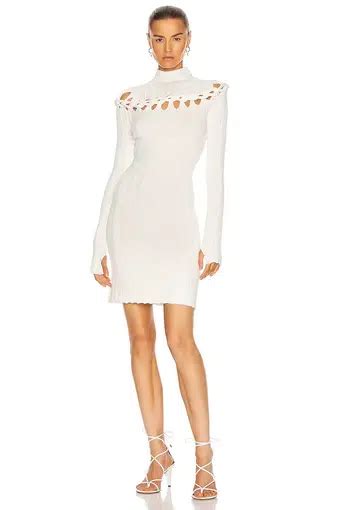 Dion Lee Braid Skivvy Mini Dress White Size 6 The Volte