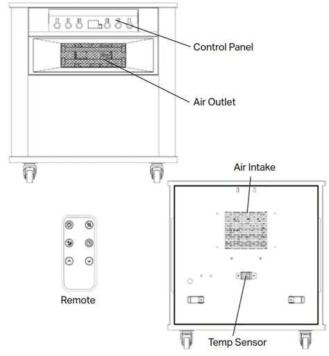 VISIONAIR 1VAHQ18WG Digital 6 Tube Infrared Heater Owner S Manual