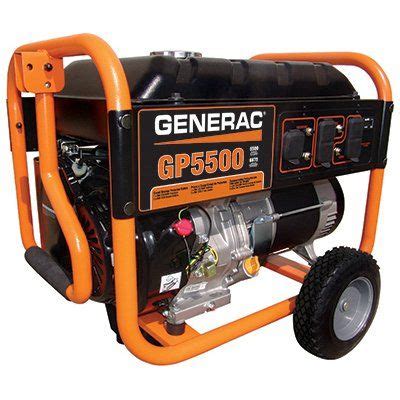It comes with an internal 100 ah sealed lead acid battery Generac GP Series Portable Electric Generator With Wheel ...