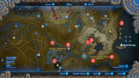 Breath Of The Wild All Shrine Locations Map World Map Atlas