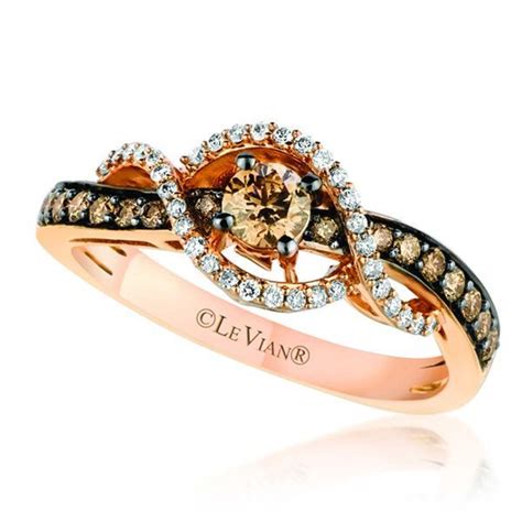 Le Vian 14k Strawberry Gold Ring Featuring 060 Carats Chocolate