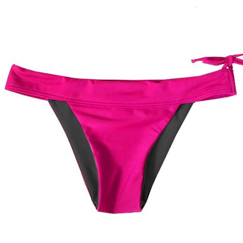 Traci Reversible Brazil Bottom Solid Pink Black Honey Girl Waterwear
