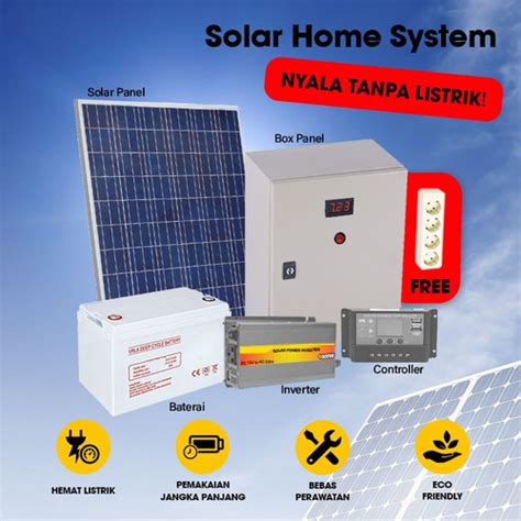 Jual Paket Shs Solar Home System Plts Off Grid Mini Wp Inverter
