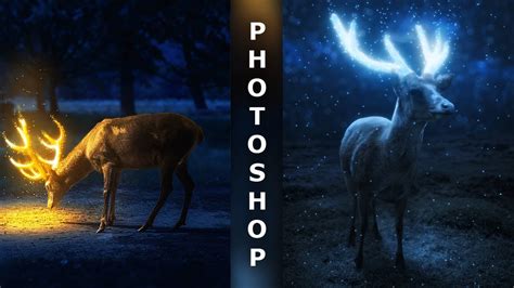 Glowing Antlers Photo Manipulation Tutorial Photoshop Youtube