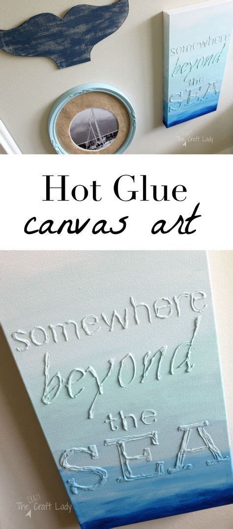 Hot Glue Canvas Art Hot Glue Art Glue Crafts Canvas Crafts