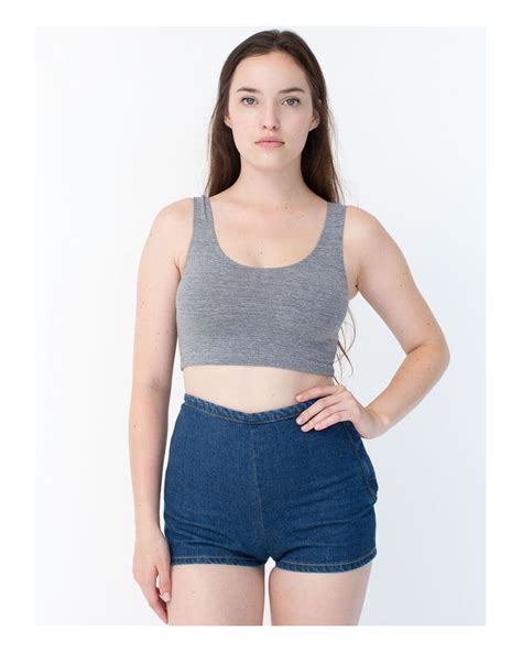 8384 American Apparel Cotton Spandex Crop Tank From 606