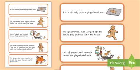 Gingerbread Man Story Sequencing Cut And Stick Activity
