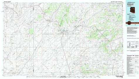 1100000 Scale Metric Topographic Map Of Polacca Arizona 60 × 30
