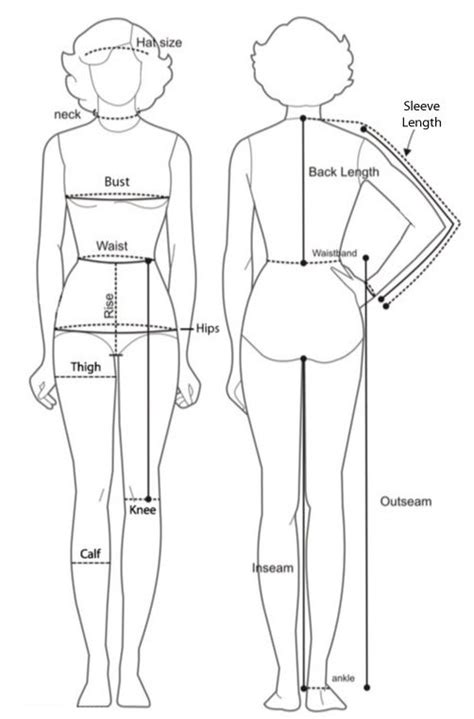 Measurement Chart Fashion N Sewing Reference Pinterest Charts