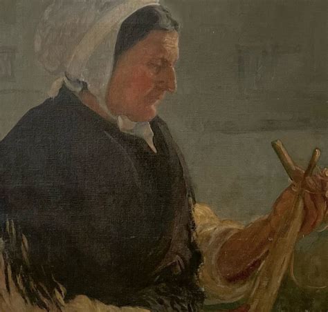 Portrait Of A Fishermans Wife The Net Maker Vintage Art Emporium