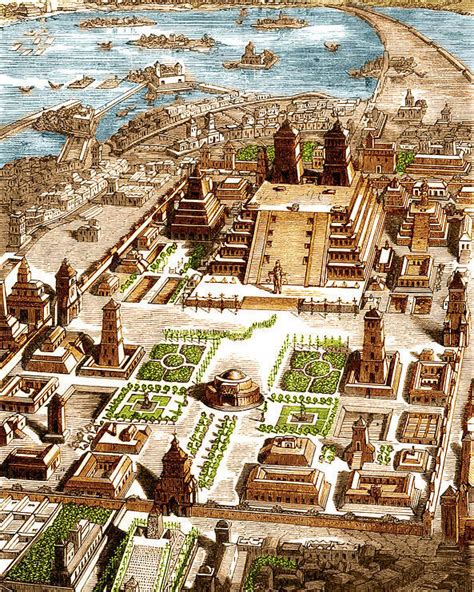 Tenochtitlan Aztec City State Poster By Science Source