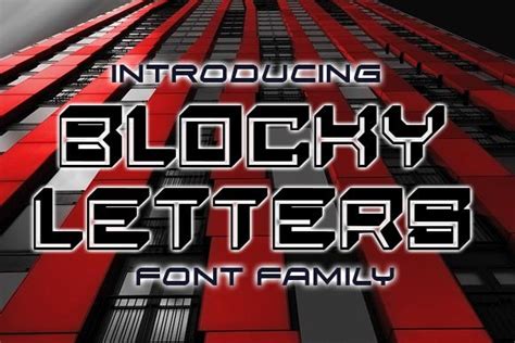 Blocky Letters Font Free And Premium Download