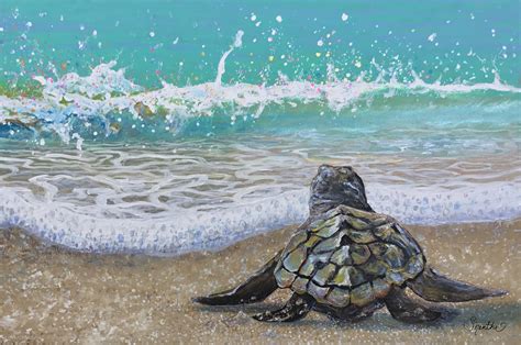 First Splash Sea Turtle Wall Art Sea Turtle Decor Sea Turtle Art