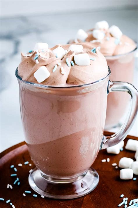 only three simple ingredients in this delicious whipped hot chocolate mix up your hot chocolate