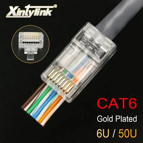 Xintylink Ez Rj45 Cat6 Connector Sftp Ftp Stp Ethernet Cable Plug Cat5e