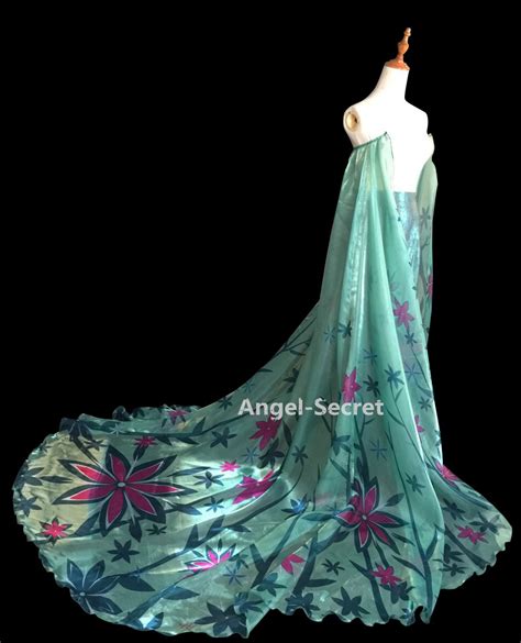 cl18 frozen fever queen elsa cosplay costume cloak cape must write your bust size in order note