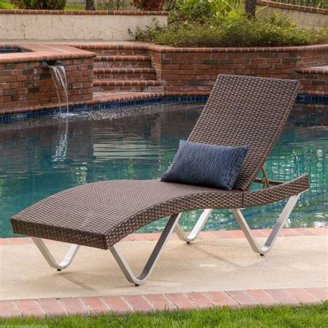outdoor patio furniture single adjustable brown pe wicker