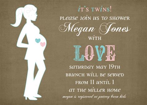 Twin Baby Shower Quotes Twins Baby Shower Invitation Twins Boy Girl