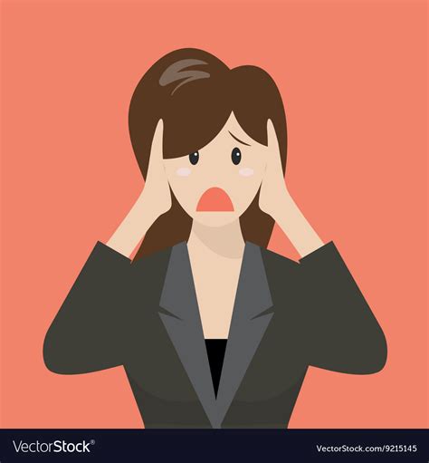 Business Woman Covering Her Ears Royalty Free Vector Image