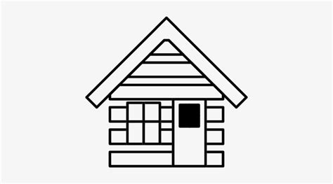 Cabin House Outline Vector Shelter Clipart Png Image Transparent