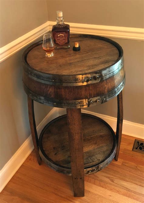 whiskey barrel pub table ~ handcrafted from a whiskey barrel bistro table