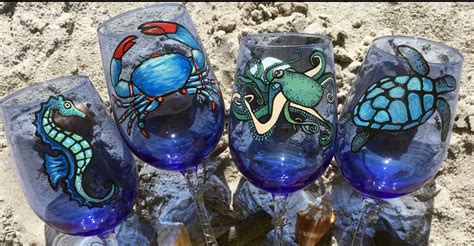 Wine Glass Painting At Good Hops Sip And Paint Carolina Beach