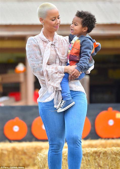 Amber Rose Forgets Her Marriage Woes As She Dotes On Son Sebastian At