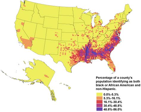 African American Population Density Map African American African