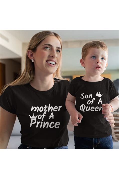 Hediyemania Anne Oğul Tişört Kombini Mother Of Prince Son Of Queen