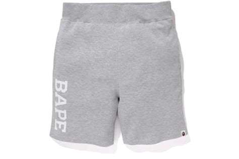 Bape Summer Bag Sweat Shorts Grey Ss19 Mens Us