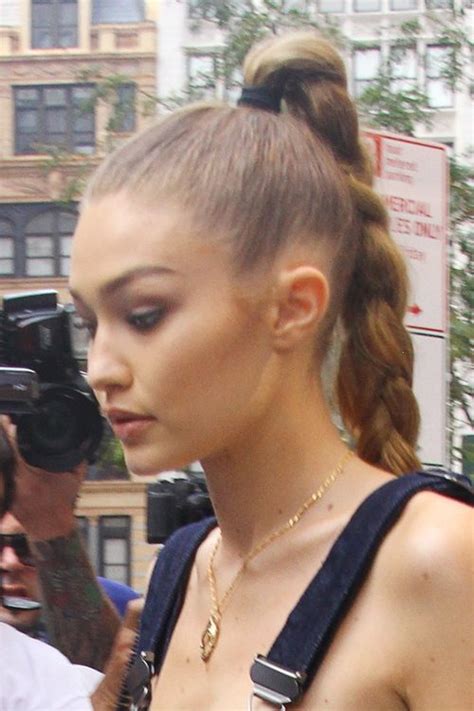 Gigi Hadid Straight Light Brown Braid Hairstyle Steal Her Style