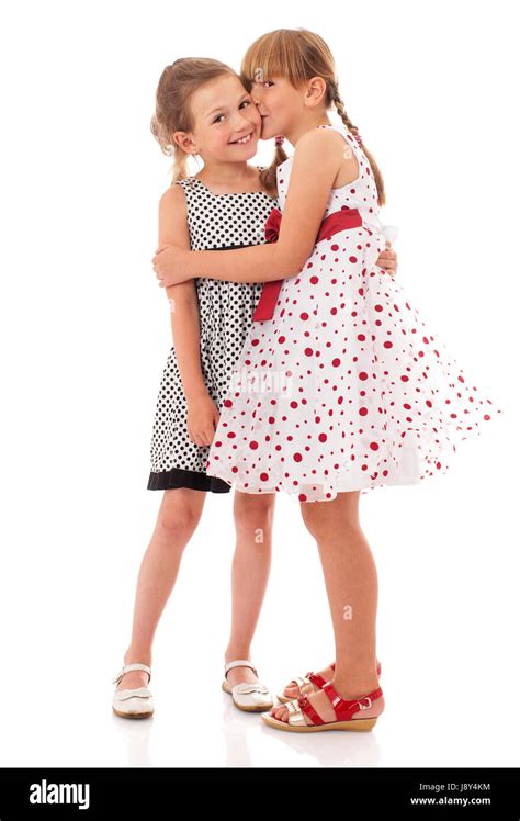 Two Beautiful Girls Kissing Smiling Stockfotos Und Bilder Kaufen Alamy