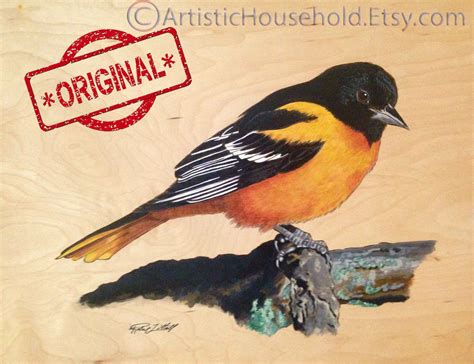 Birds Painting Painting On Wood Acrylic Painting Baltimore Orioles