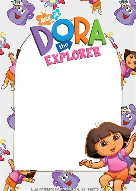 FREE 20 Dora The Explorer Birthday Canva Invitation Templates In