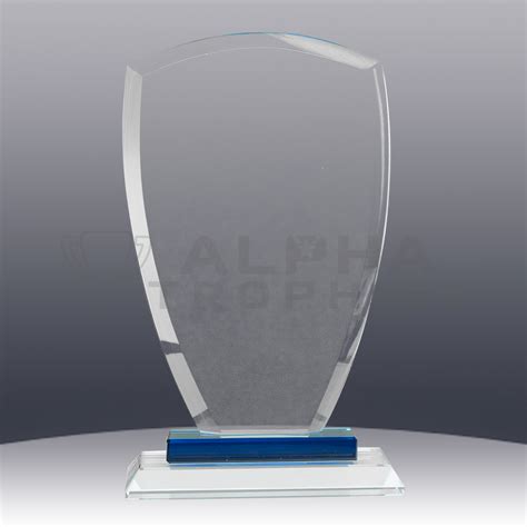 Blue Shield Glass Award 185mm Alpha Trophies