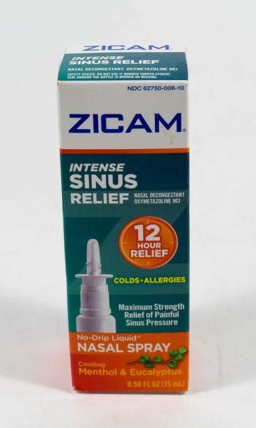 Zicam Intense Sinus Relief 50 Oz Menthol Eucalyptus Liquid Nasal Spray 072022 732216204001 Ebay