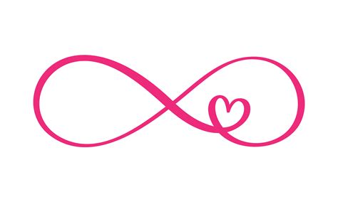 Love Word In The Sign Of Infinity Sign On Postcard To Valentine S Day Tattoo Print Vector