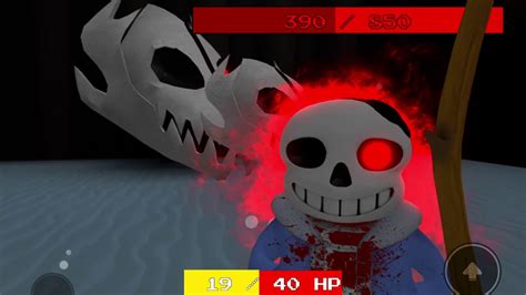 Beating 3d Horror Sans In Sans Multiversal Battlesroblox Youtube